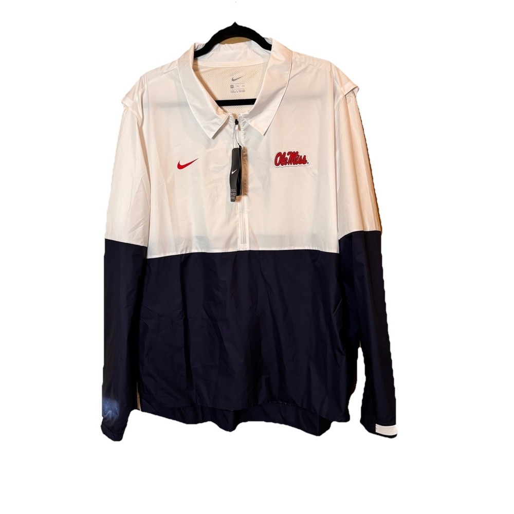 Nike Ole Miss Rebels On-Field Jacket XXL NCAA Pullover Windbreaker NWT